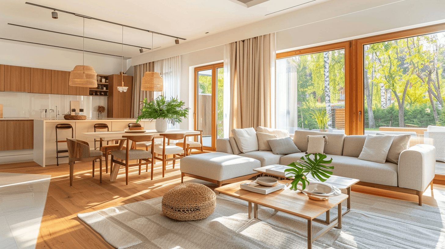 Intérieur lumineux d'un appartement bien géré
